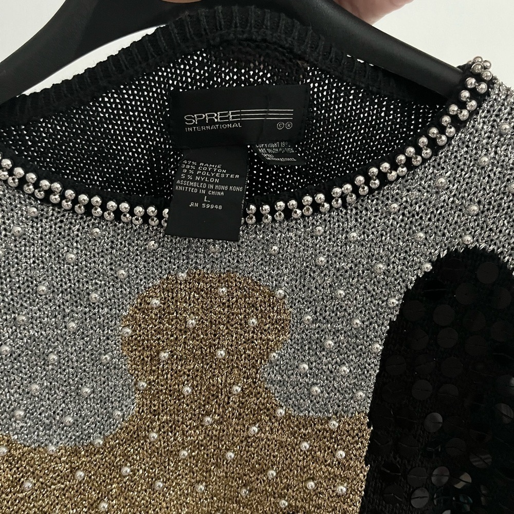 Vintage Spree International Beaded Sequin Sweater - Picture 2 of 3